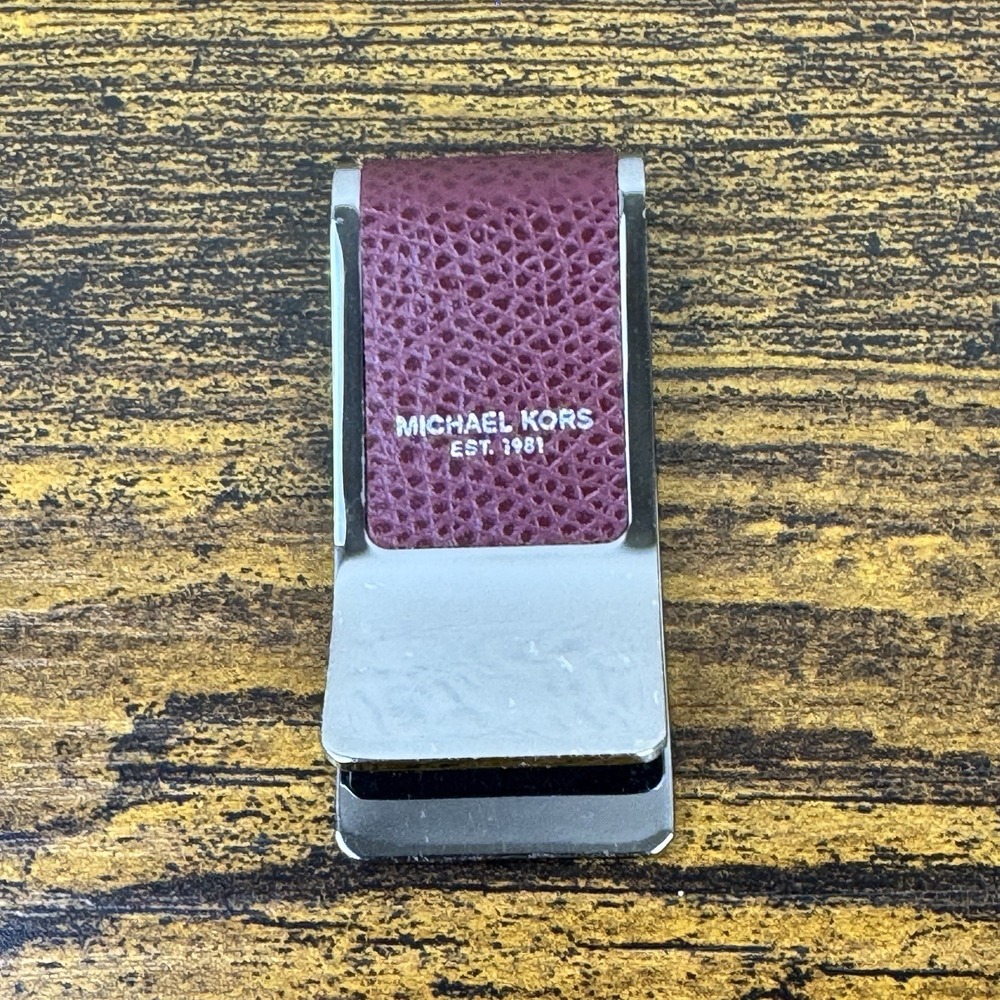 Michael Kors Leather‎ Inlay Money Clips- HARD TO FIND